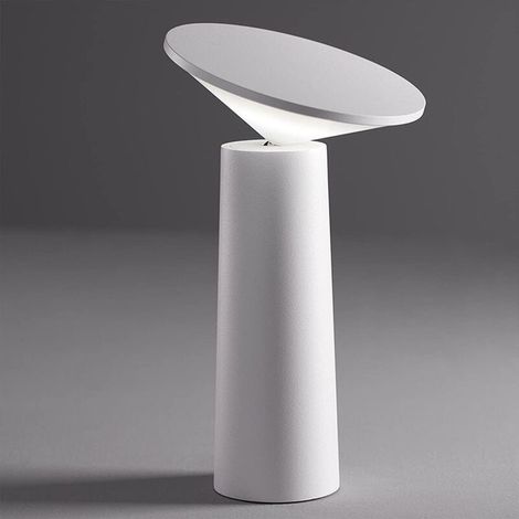 Lampe de Table Sans Fil, Lampe de Table Rechargeable USB, LED Lampe de Chevet Sans fil Tactile Dimmable, 3 Couleurs, Pour Restaurant, Chambre, Extérieur, Blanc [Classe énergétique E] (1/5)