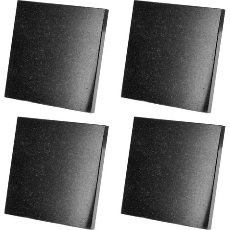 SET 4 SOTTOBICCHIERI IN GRANITO NERO PER TAZZA E BICCHIERE (1/5)