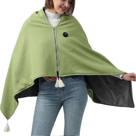 Tragbare, per USB aufladbare Heizdecke mit Reißverschluss und 3 einstellbaren Temperaturstufen. Ideal für Büro, Camping und Zuhause. (1/5)