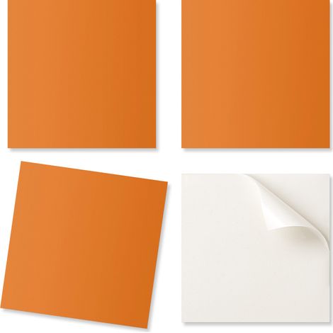 Azulejos de vinilo para pared con estampado para comedor, color naranja, 9x30x30 cm.