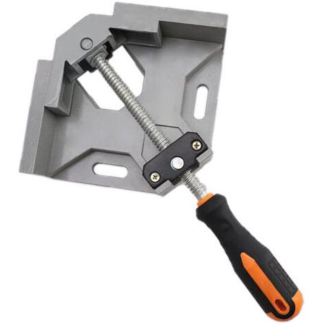 1 Pcs 90° Angle Clamp, Aluminum Alloy Corner Vise, Corner Welding Clamp with Swivel Jaw(Gray) (1/4)