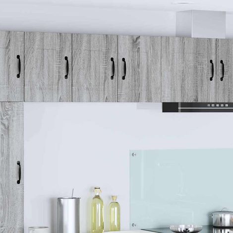 vidaXL Panneau de lave-vaisselle Kalmar 2 pc Gris Sonoma