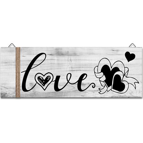 Lot de 3 décorations murales en bois, panneaux suspendus, art mural en bois pour la maison, la cuisine, la salle à manger ou le restaurant (1/5)