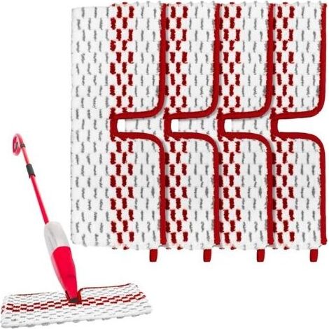 4 Pièces Recharge pour Vileda o-cedar ProMist MAX, 100% Serpillere Microfibre pour Balai, Réutilisable, pour Convient à Tout Type de Sols (1/4)