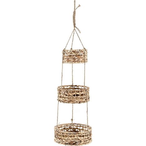 Handgefertigter, gewebter Hängekorb aus Rattan, dekorativer Blumentopf, Aufbewahrungsorganizer für Garten, Außenbereich, Veranda und Haus.