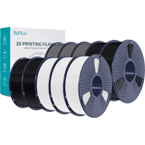 Filamento PLA per stampa 3D, 10 rotoli, peso netto 1 kg, temperatura di stampa 200-210 °C (1/2)