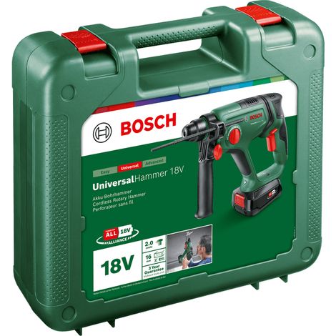Bosch Perceuse-visseuse sans fil UniversalHammer 18V (1x batterie 2,5 Ah, système 18 V, mallette) — vue 3