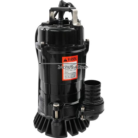 Bomba sumergible de alto caudal, construcción duradera, 700 W, color negro. (1/2)