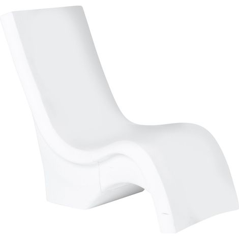 Step2 Vero Tall Chaise Longue De Piscine En Plastique Blanche Transat Avec Pied Réglable Et Plastique Uv20 – Pour Pofondité D'Eau Jusqu'À 38,1 Cm Bain De Soleil D'Extérieur/De Jardin