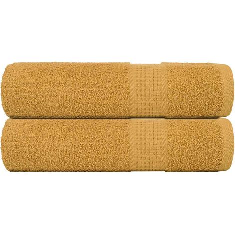 Serviettes de bain FROGN 2 pièces. Or 100x150 cm 360 g/m²