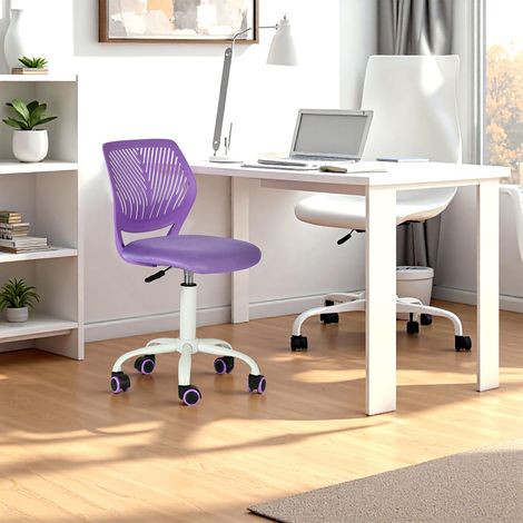 Chaise de Bureau pivotante réglable en Hauteur à 360° - Housse en Tissu - 130 kg - Dos en polypropylène - Roues en polyuréthane (1/5)