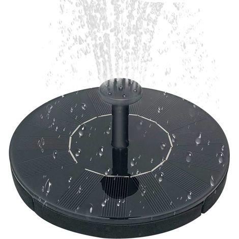 Fontaine Solaire Flottante - Pompe À Eau Sans Fil - Décor Pour Étang Et Piscine - Avec Mangeoire À Oiseaux - 1 Pièce (1/5)