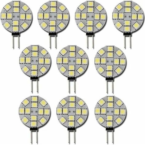 10x Ampoule LED G4 DC 12V Non dimmable Blanc 6000K remplacement 20W pour cuisine camping-car remorque bateau YYV (1/4)
