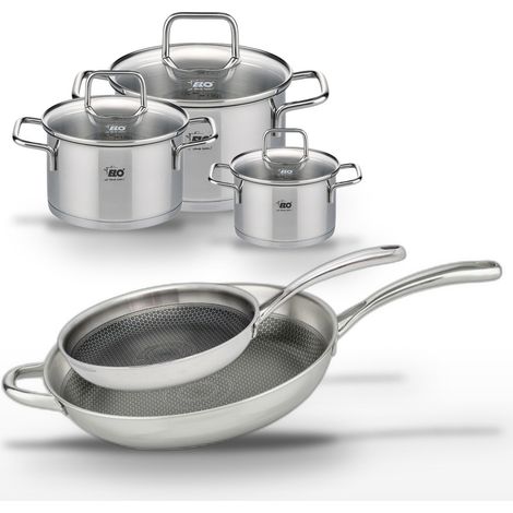Lot Poêles 28/32cm et Faitouts 12/16/20cm Elo Relief Evolution (1/5)