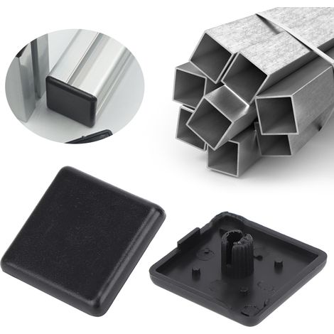 50 embouts de fixation en plastique noir pour profilés aluminium standard UE 2020/3030/4040 (norme UE 3030) (1/5)