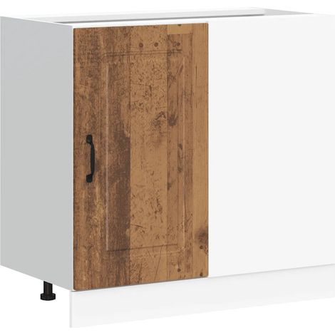 Mobile da cucina pratico Kalmar finitura legno anticato 86 x 46 x 81,5 cm spazio ottimizzato piedini regolabili legno composito finitura legno anticato 020050520