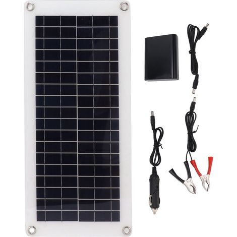 Kit Solaire Polycristallin 10W 18V avec Boîtier Batterie pour Voiture, Bateau, Éclairage Public (1/5)