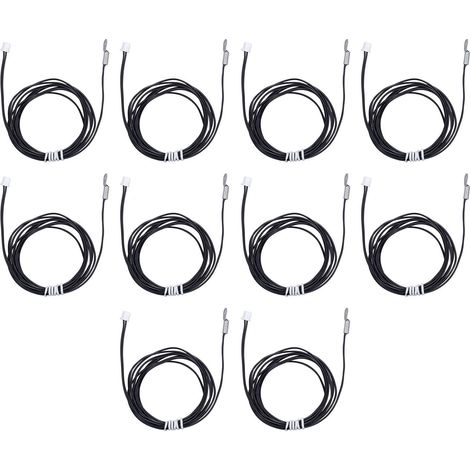 Lot de 10 sondes de température à thermistance NTC, transducteur de température à bornes pressées à froid, 2 mètres, 10 kΩ, B3435 (1/5)