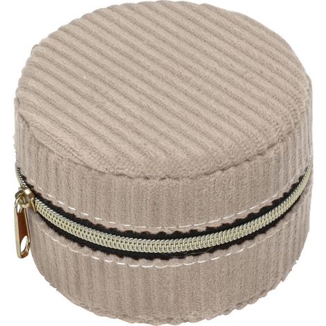 Petite boîte à bijoux, velours côtelé, Ø 8 cm