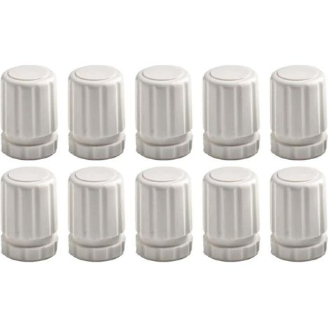 CCYKXA  Set of 10 white ABS manual steering wheel switches for underfloor heating manifolds, M30 x 1.5 radiator valve covers, temperature control knobs for radiators and