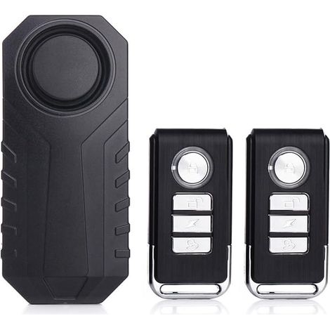 Alarma inalámbrica para bicicleta, motocicleta y patinete: sistema de seguridad antirrobo resistente al agua con 7 niveles de sensibilidad y 2 mandos a distancia. (1/5)