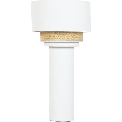 Lampara Pie Ceramica Poliester 42X42X85 Rugoso (1/5)