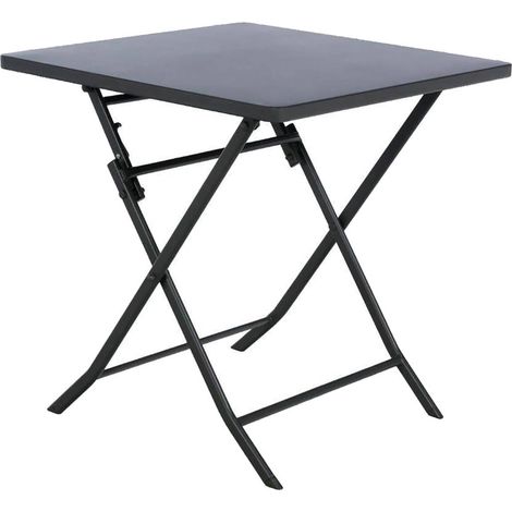 Mesa plegable cuadrada grafito 2 plazas (1/5)