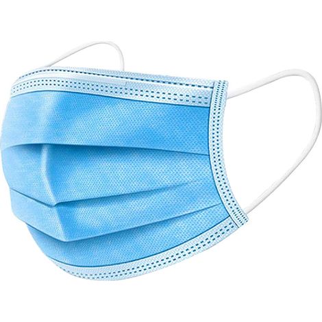 Masques jetables stériles 50 pièces avec élastiques, protection anti-pollution, poussière, pollens et particules, masque respiratoire 3 épaisseurs (1/4)