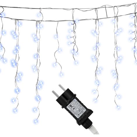 SWANEW 400 LED Luci di stringa 10M all'aperto e al coperto impermeabile luci di Natale 8 modalità Fata luci decorazione Bianco freddo (1/5)