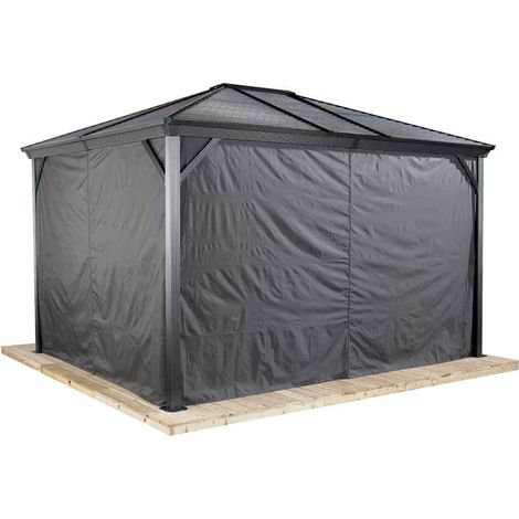 Sojag Rideaux avec clips pour pavillon Ventura 1010 Gris foncé
