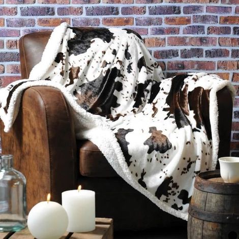 Couverture polaire toute douce Vache 150 x 130 cm