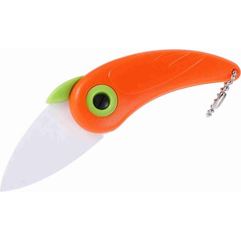 Mini-Klappmesser aus Keramik für Obst und Gemüse (rot) - Mini-Klappmesser aus Keramik für Obst und Gemüse (rot) (1/5)