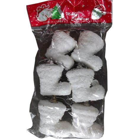 Set mit 6 Miniatur-Schneestiefeln für Anhänger