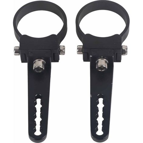 2 Abrazaderas de soporte de montaje para barra antivuelco/barra protectora de tubo de aluminio con soporte para luz LED para coche, camión y todoterreno (1/5)