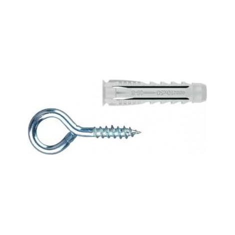 Cheville BZ T4S+AL-HC quadruple expansion avec piton filetage bois 8x40 mm & 8x40 & 21x100/5,6x60 mm- Blister de 4 pièces