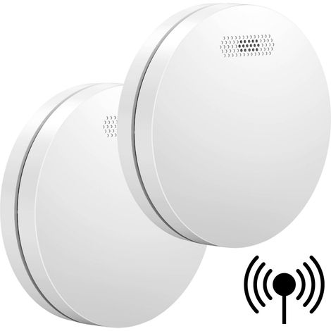 Détecteur de fumée connectable Aroha Link - Batterie 10 ans - Capteur de fumée interconnecté - Alarme incendie - 2 pièces (1/5)