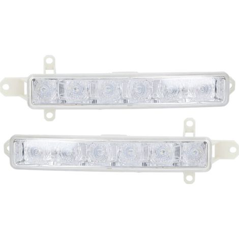 Feux Diurnes - 6 LED - ABS Transparent - Compatible Peugeot 301 308S 408 Citroën C3-XR - 2 Pièces