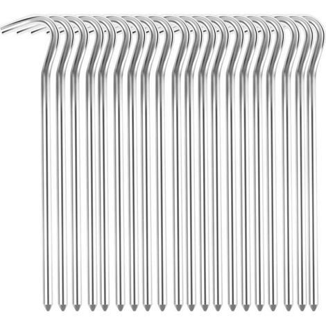 Sardine Tente 20 pièces, Piquets de Tente en Aluminium 18cm, Sardines Camping, Sardines Piquet Tente, Piquet de Tente pour Sols durs (1/4)