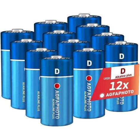 Piles Mono D LR20 Alcalines Plus (1,5V, Lot de 12) – Longue Durée de Vie – Idéales pour Lampes, Radios, Jouets et Plus – Performance Fiable et Constante – Usage Domestique et Professionnel (1/5)