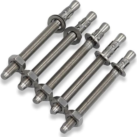 M6x40mm Spreizdübel – 10er-Pack – Verzinkter Stahl – Hochleistungs-Betonverankerung – Für Industrie und Mauerwerk – Metallgrau (1/5)