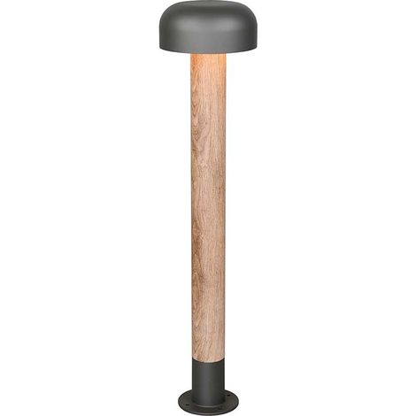Stehlampe Außenleuchte Terrasse Standlampe Aluminium holzfarben IP54 H 84,5 cm