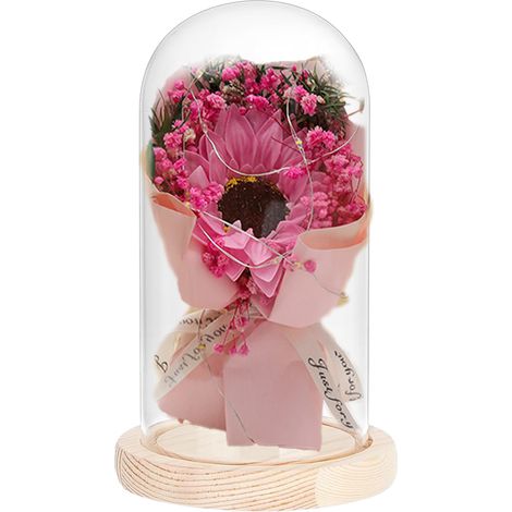 Bouquet de fleurs stabilisées pour elle, Roses éternelles offertes à une épouse, une petite amie ou une maman, Bouquet de fleurs fraîches pour Noël, un anniversaire ou un anniversaire de mariage (1/5)