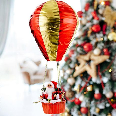 Décorations de Noël pour sapin de 90 cm : Père Noël gonflable, ballon chaud, décorations pour la maison, les centres commerciaux et les hôtels (plafond). (1/5)