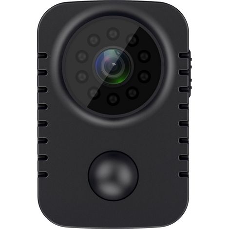 Auffällige, hochauflösende, handliche Infrarot-Action-Videokamera mit Weitwinkelobjektiv, PIR-Bewegungsmelder und 1080p-Aufnahme – Schwarz, mit Bewegungsmelder (1080p) (1/2)