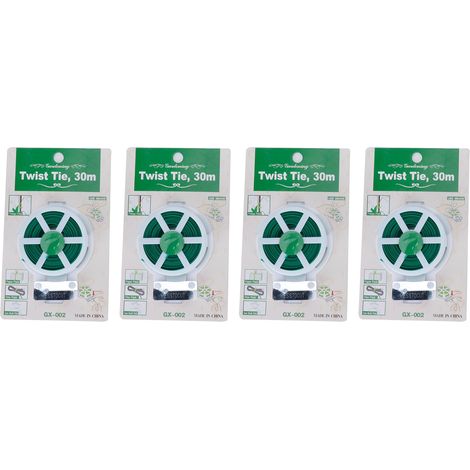 4 Pièces Attaches pour Plantes avec Coupeur, Sangle de Soutien pour Plantes Grimpantes et Fleurs, Accessoire de Jardin 30m (1/5)