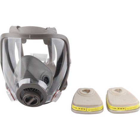 Masque respiratoire intégral 6800, protection anti-poussière en silicone, haute couverture pour peinture, produits chimiques, formaldéhyde (sans cartouche n°7) (1/5)