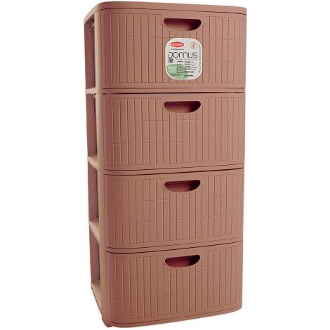 Cassettiera Domus 4 Cassetti Mocha Mousse 40 x 40 x 80 cm
