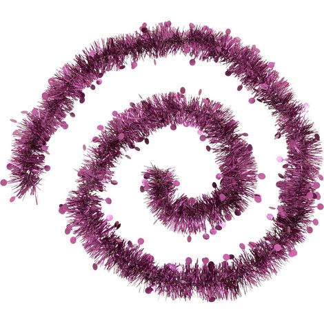 Guirlande de Noël large 10 cm Violet avec pastilles Longueur 2 mètres - Feeric Christmas (1/3)
