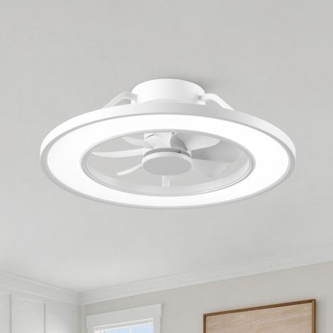 Parrot Uncle Flacher Deckenventilator mit Licht LED 50 cm, RGB-Licht, App-Steuerung, leiser DC-Motor, 6 Geschwindigkeiten, Sommer-Winter-Funktion, Weiß (1/5)