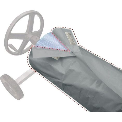 Mécanisme enrouleur pour couverture de piscine – Bâche étanche et résistante, dimensions 490 × 96 cm (hauteur × profondeur), couleur gris (1/5)